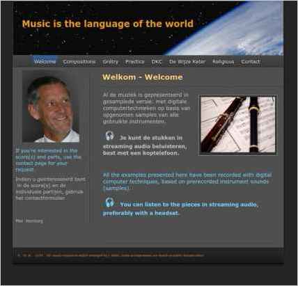 snapshot of home page