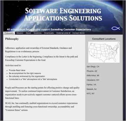 snapshot of home page