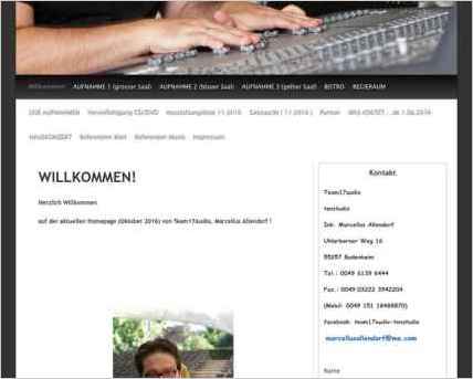 snapshot of home page