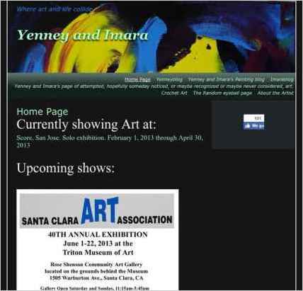 snapshot of home page