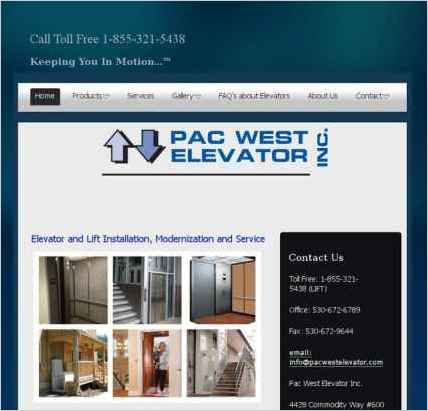snapshot of home page