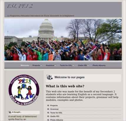 snapshot of home page