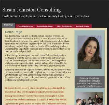 snapshot of home page