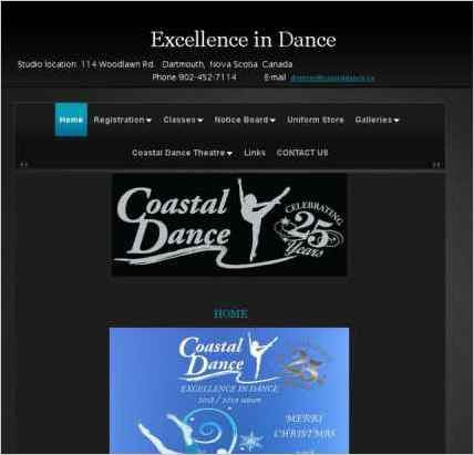 snapshot of home page
