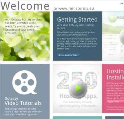 snapshot of home page
