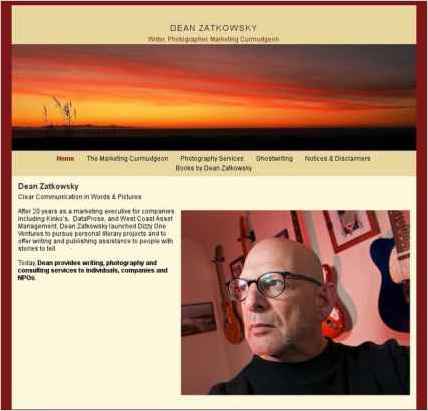 snapshot of home page