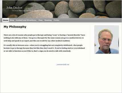 snapshot of home page