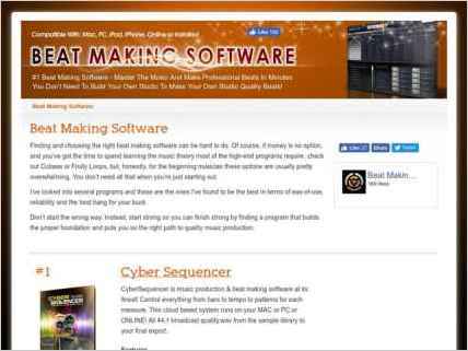 snapshot of home page