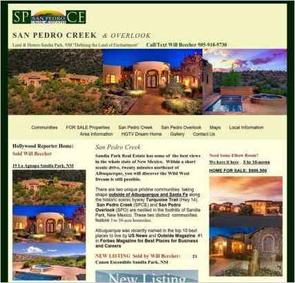 snapshot of home page