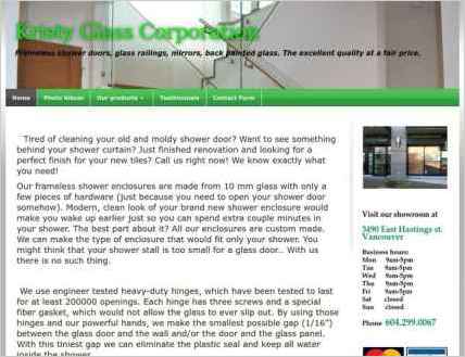 snapshot of home page