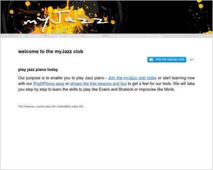 snapshot of home page
