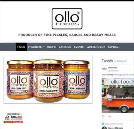 snapshot of home page