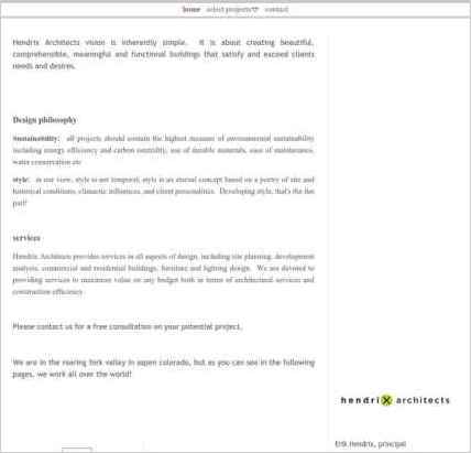 snapshot of home page
