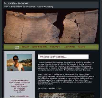 snapshot of home page