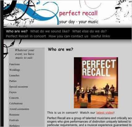 snapshot of home page