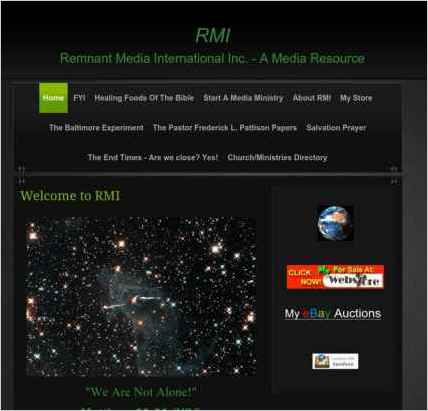 snapshot of home page