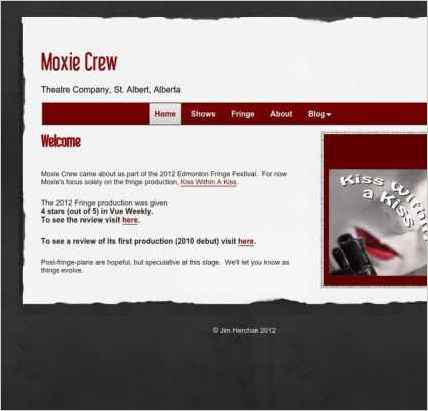 snapshot of home page