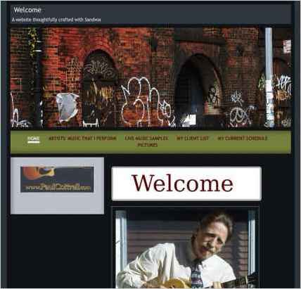 snapshot of home page