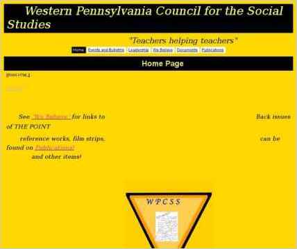 snapshot of home page