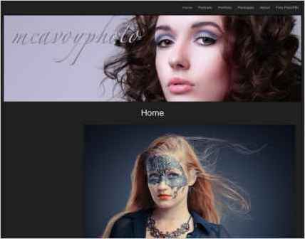 snapshot of home page