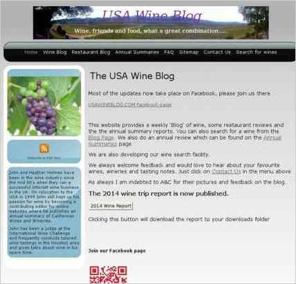 snapshot of home page