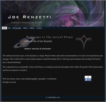 snapshot of home page