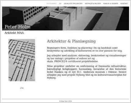snapshot of home page
