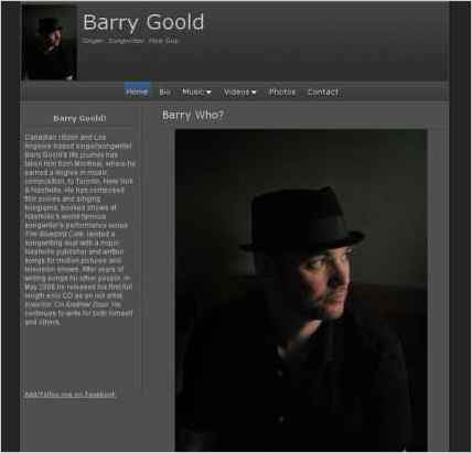 snapshot of home page
