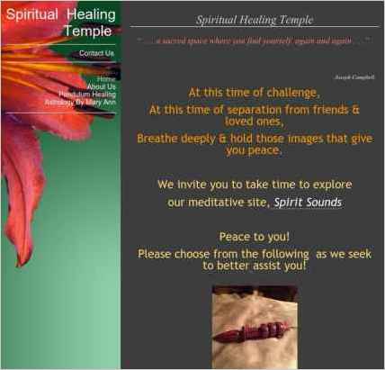 snapshot of home page