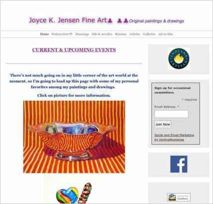 snapshot of home page