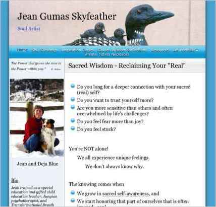 snapshot of home page
