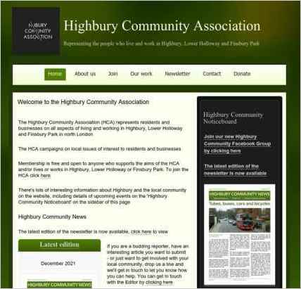 snapshot of home page