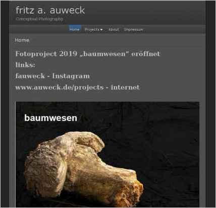 snapshot of home page