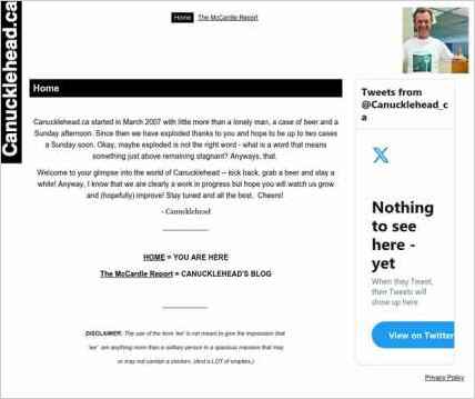 snapshot of home page
