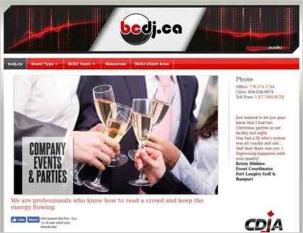 snapshot of home page