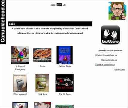 snapshot of another page on this website
