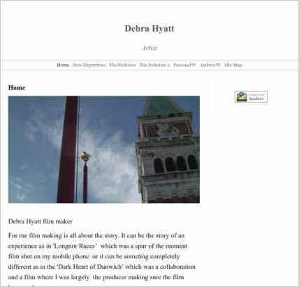 snapshot of home page