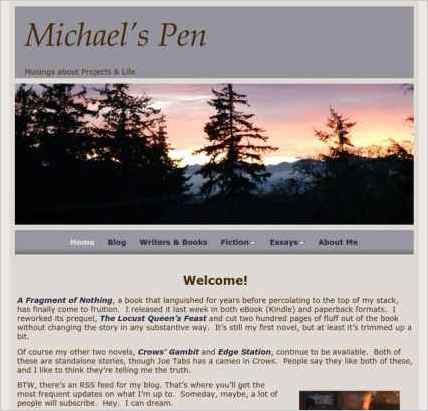 snapshot of home page