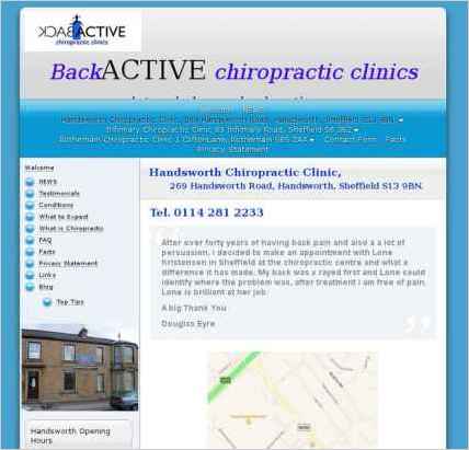 snapshot of home page