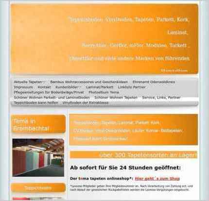 snapshot of home page