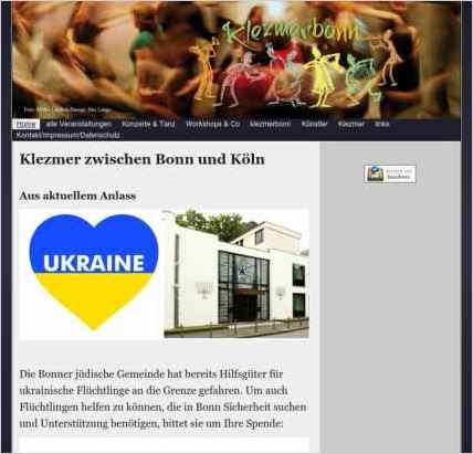 snapshot of home page