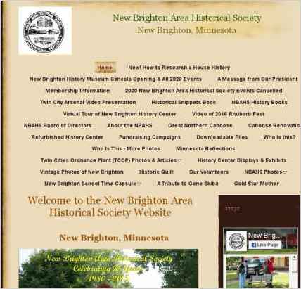snapshot of home page