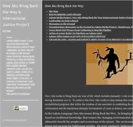 snapshot of home page