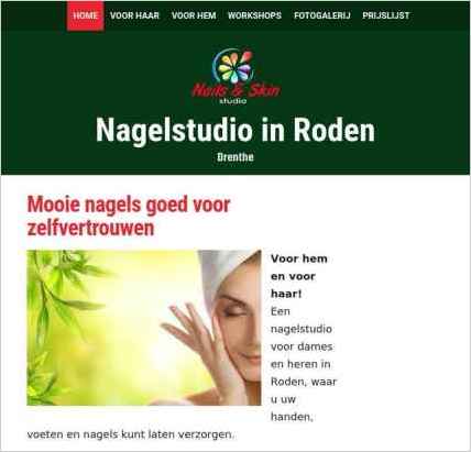 snapshot of home page
