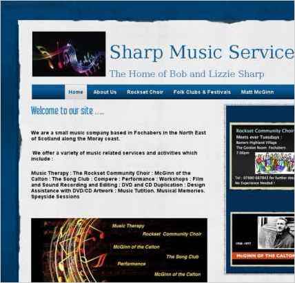 snapshot of home page