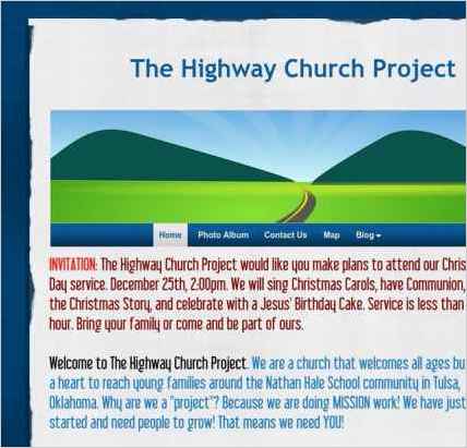snapshot of home page