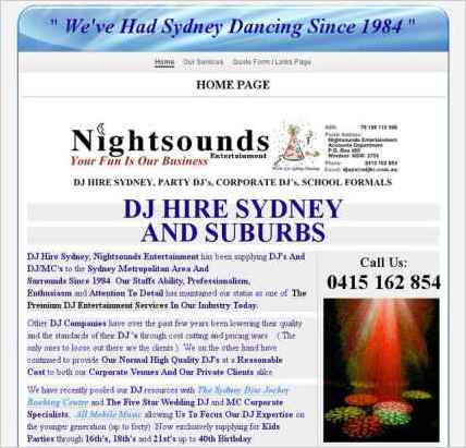 snapshot of home page