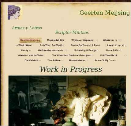 snapshot of home page