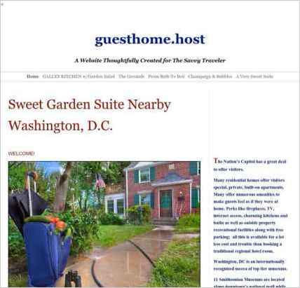 snapshot of home page
