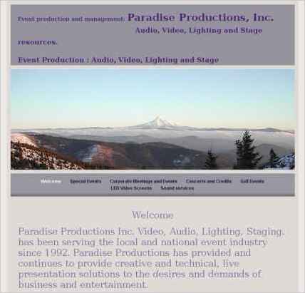 snapshot of home page